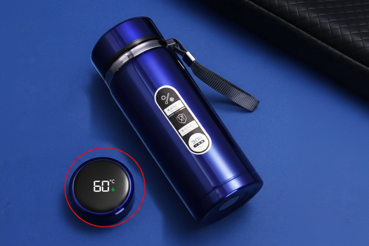 500Ml-1Liter Stainless Steel Thermos Bottle with LED Temperature Display Sus304 Tea Water Bottle Vacuum Flask Portable Cups