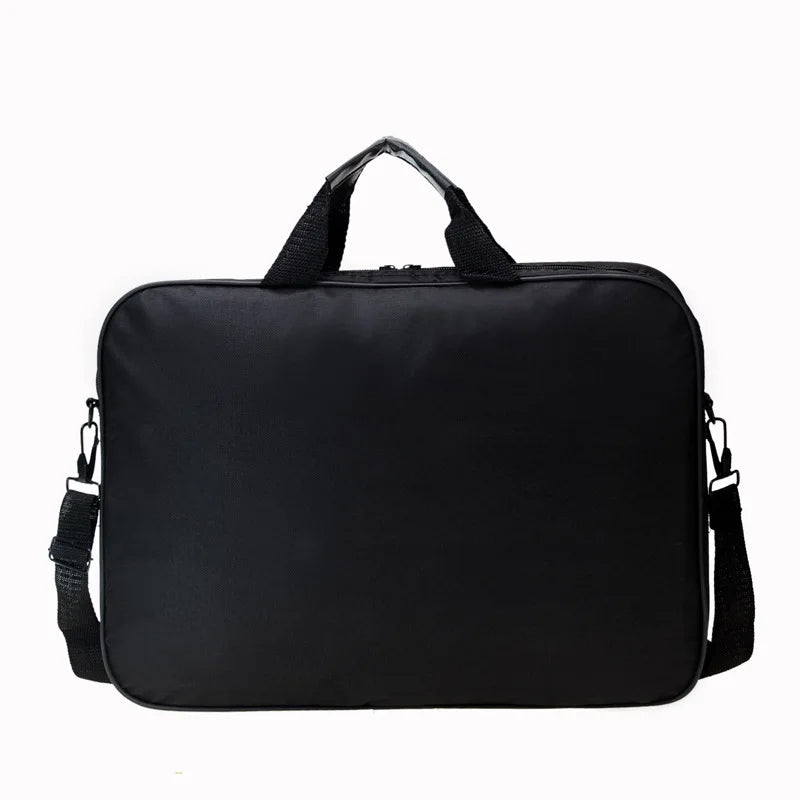 15.6" and 17" Laptop Bag - Professional Portable Nylon Computer Handbag with Zipper and Shoulder Strap