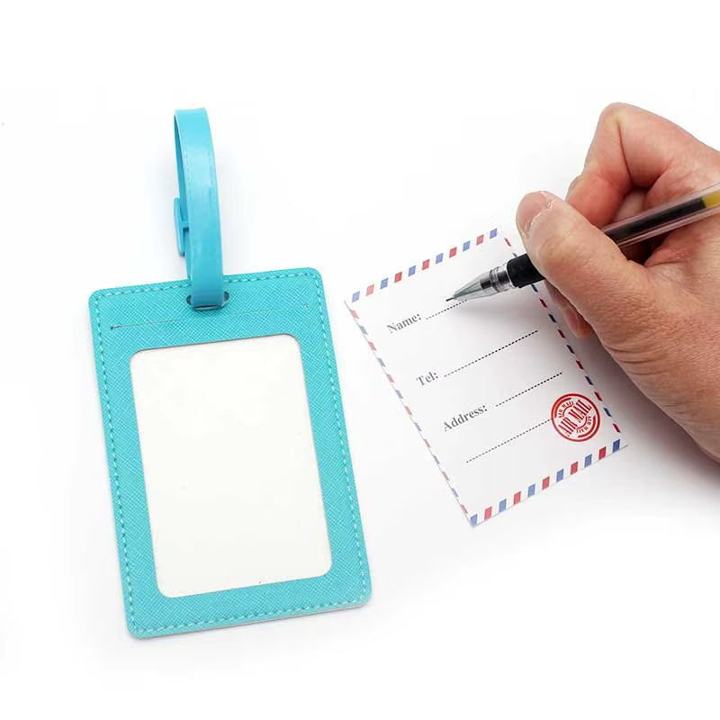 Creative World Map High Quality Travel Accessories Luggage Tag PU Suitcase ID Addres Holder Baggage Boarding Tag Portable Label