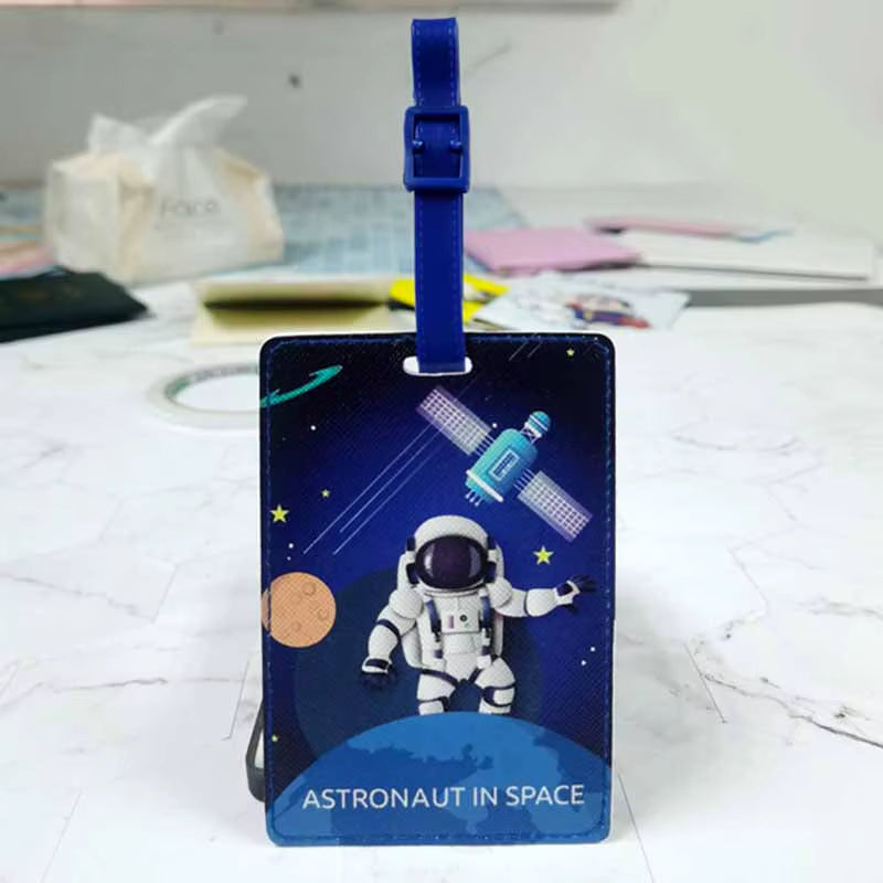 Creative World Map High Quality Travel Accessories Luggage Tag PU Suitcase ID Addres Holder Baggage Boarding Tag Portable Label