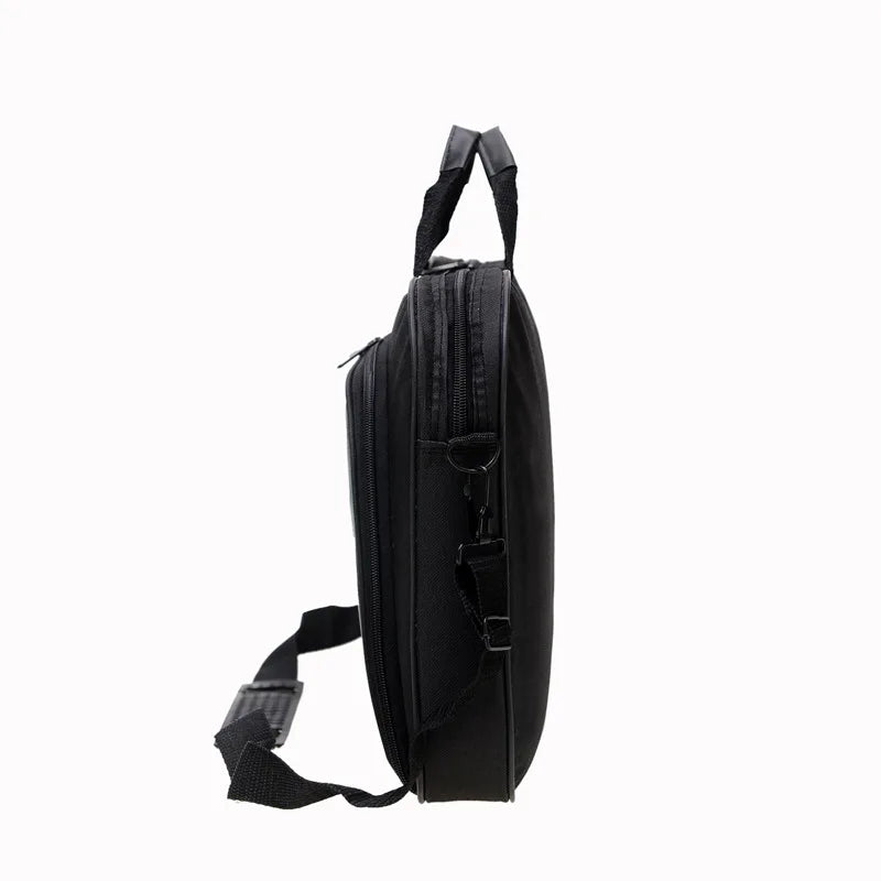15.6" and 17" Laptop Bag - Professional Portable Nylon Computer Handbag with Zipper and Shoulder Strap
