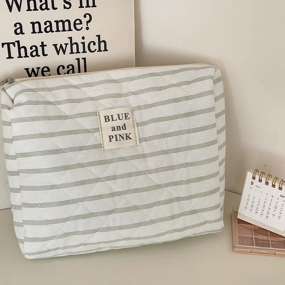 New Women Makeup Quilted Bag Ladies Tote Travel Organizer Cosmetic Storage Pouch Handbag Portable Simple Female Toiletry Bag