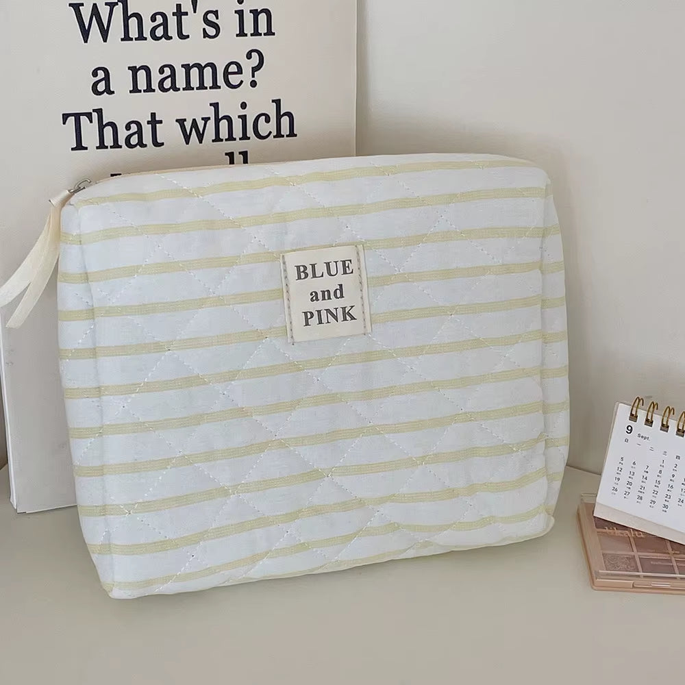 New Women Makeup Quilted Bag Ladies Tote Travel Organizer Cosmetic Storage Pouch Handbag Portable Simple Female Toiletry Bag