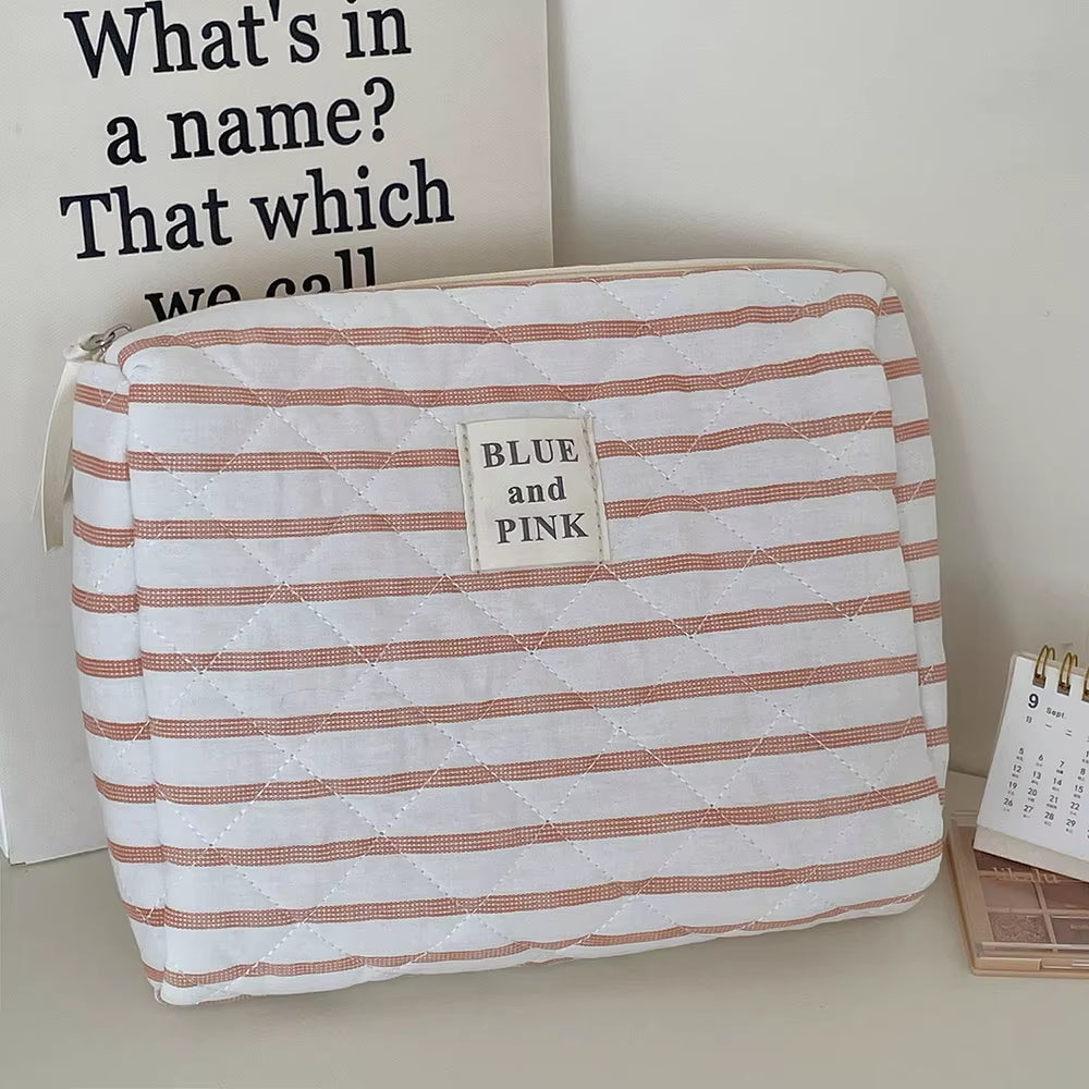New Women Makeup Quilted Bag Ladies Tote Travel Organizer Cosmetic Storage Pouch Handbag Portable Simple Female Toiletry Bag