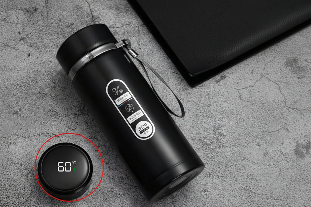 500Ml-1Liter Stainless Steel Thermos Bottle with LED Temperature Display Sus304 Tea Water Bottle Vacuum Flask Portable Cups