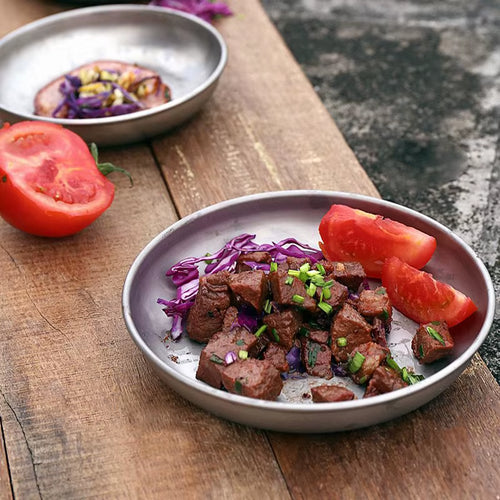 Keith Titanium Plate Sets Camping Titanium Dishes Saucer Outdoor Tableware Cutlery Camping Hiking Travel Plates Ti5371