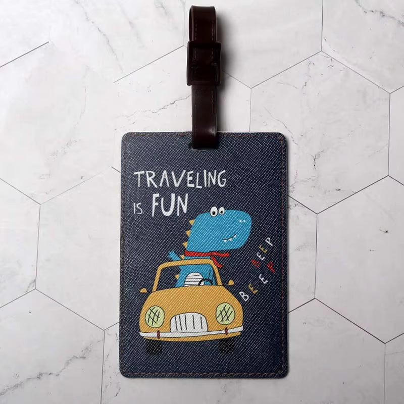 Creative World Map High Quality Travel Accessories Luggage Tag PU Suitcase ID Addres Holder Baggage Boarding Tag Portable Label