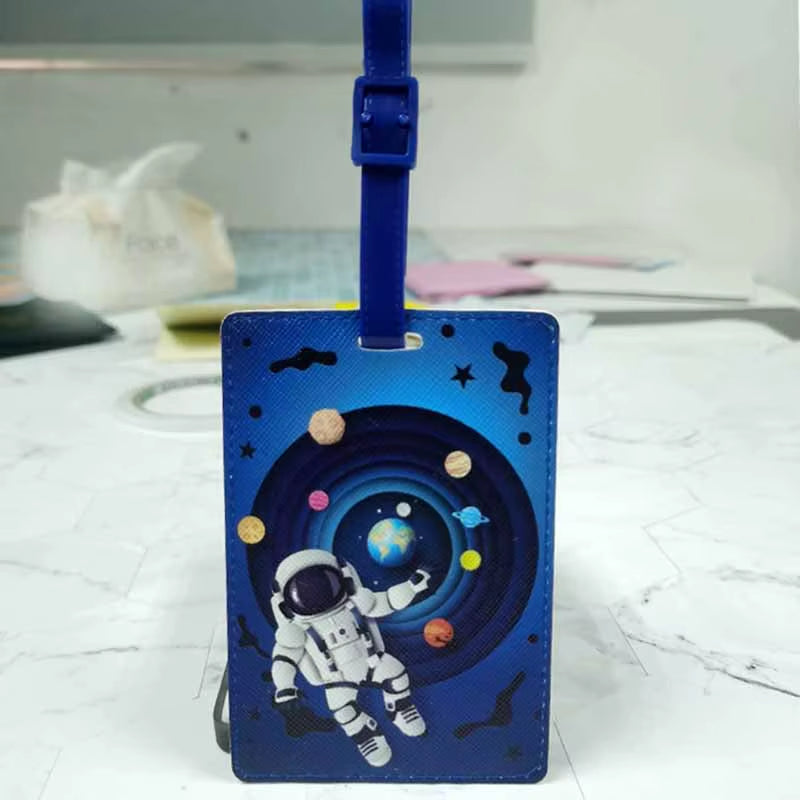 Creative World Map High Quality Travel Accessories Luggage Tag PU Suitcase ID Addres Holder Baggage Boarding Tag Portable Label