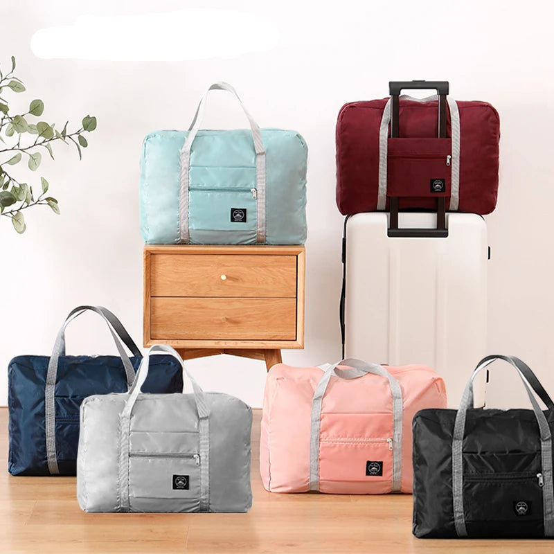 Foldable Lightweight Travel Duffel Bag for Women and Girls - Large Capacity Carry-On for Weekend Trips and Sports Activities