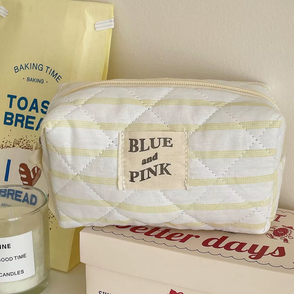 New Women Makeup Quilted Bag Ladies Tote Travel Organizer Cosmetic Storage Pouch Handbag Portable Simple Female Toiletry Bag