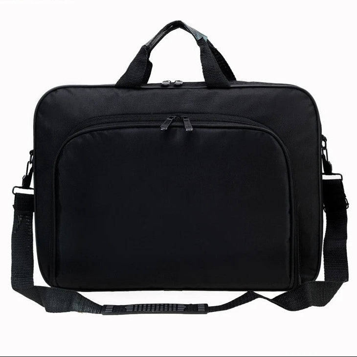 15.6" and 17" Laptop Bag - Professional Portable Nylon Computer Handbag with Zipper and Shoulder Strap