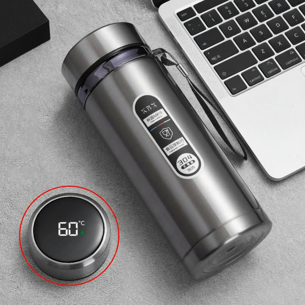 500Ml-1Liter Stainless Steel Thermos Bottle with LED Temperature Display Sus304 Tea Water Bottle Vacuum Flask Portable Cups