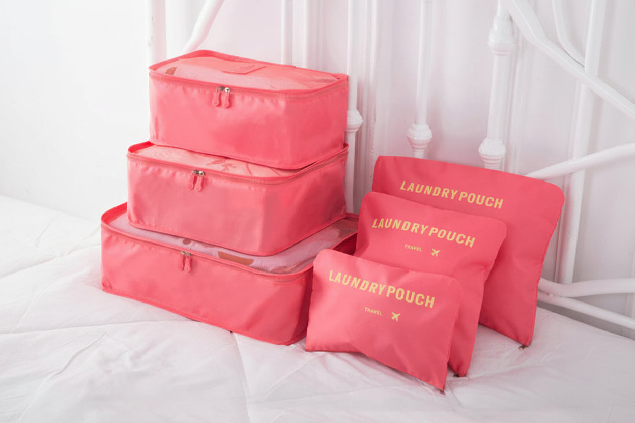 6/7 Pieces Set Travel Storage Bags Waterproof Travel Organizer Portable Luggage Organizer Clothes Shoe Tidy Pouch Packing Set