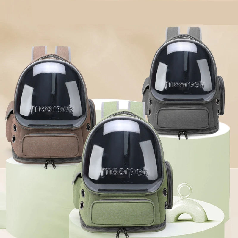 Transparent Folding Pet Carrier Backpack Travel Tote Cat Carrier Bag Outdoor Pet Shoulder Bag Pet Dogs Cats Portable Bag