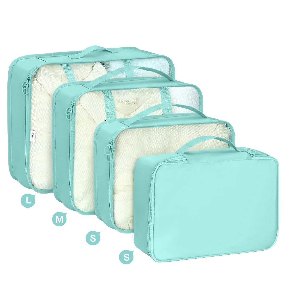 7 Pcs/Set Travel Organizer Storage Bags Suitcase Packing Cubes Set Cases Portable Luggage Clothes Shoe Tidy Pouch Folding.-Zmt
