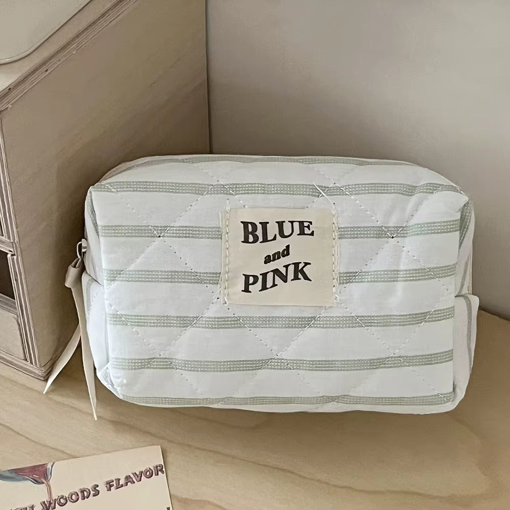 New Women Makeup Quilted Bag Ladies Tote Travel Organizer Cosmetic Storage Pouch Handbag Portable Simple Female Toiletry Bag