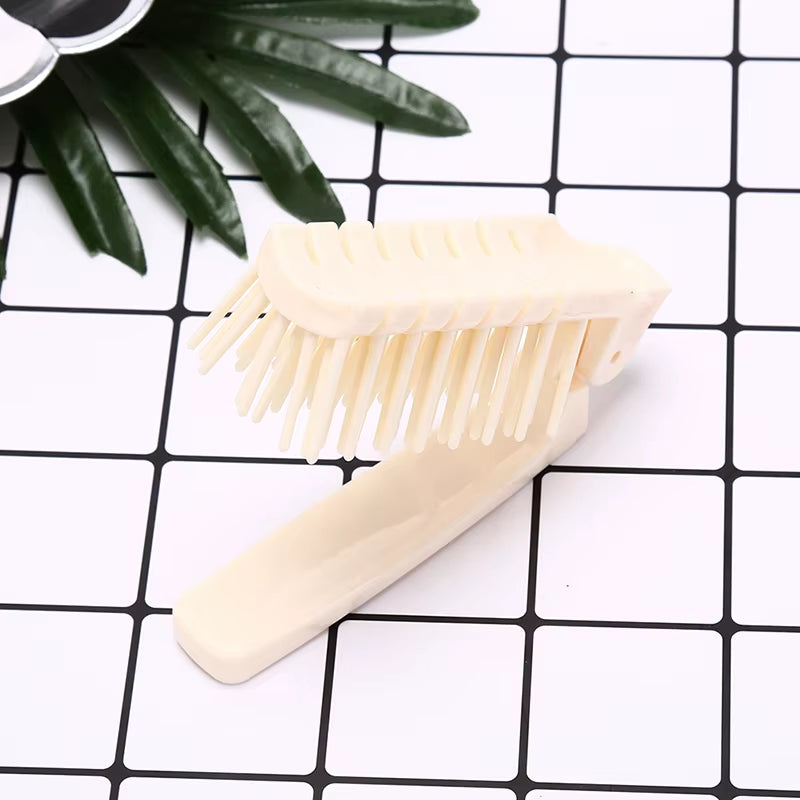 Mini Plastic Folding Hair Brush Compact Pocket Size Travel Comb Convenience