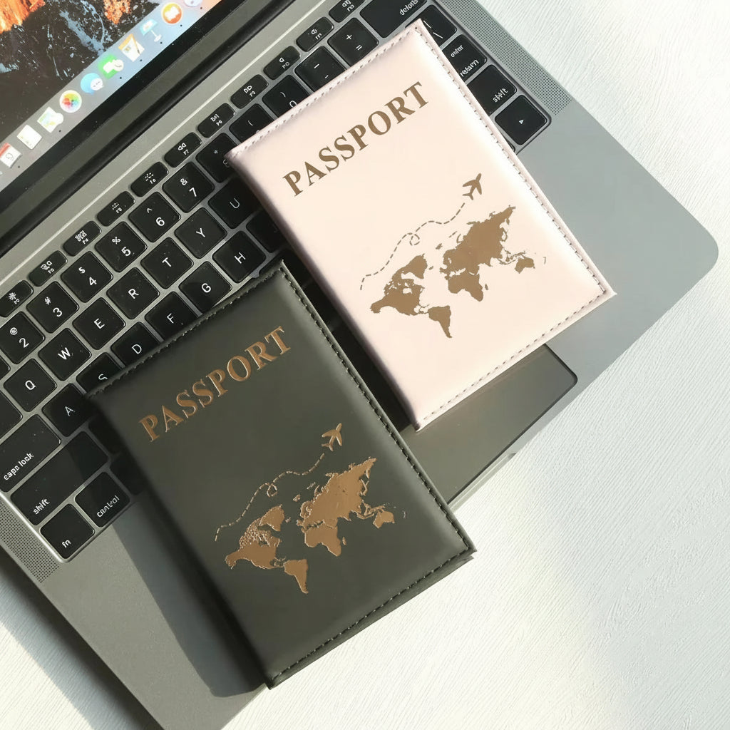 Slim Passport Holder Cove Map PU Passport Holder Travel Essential Cruise Must Have Passport Holders Portable for All Country