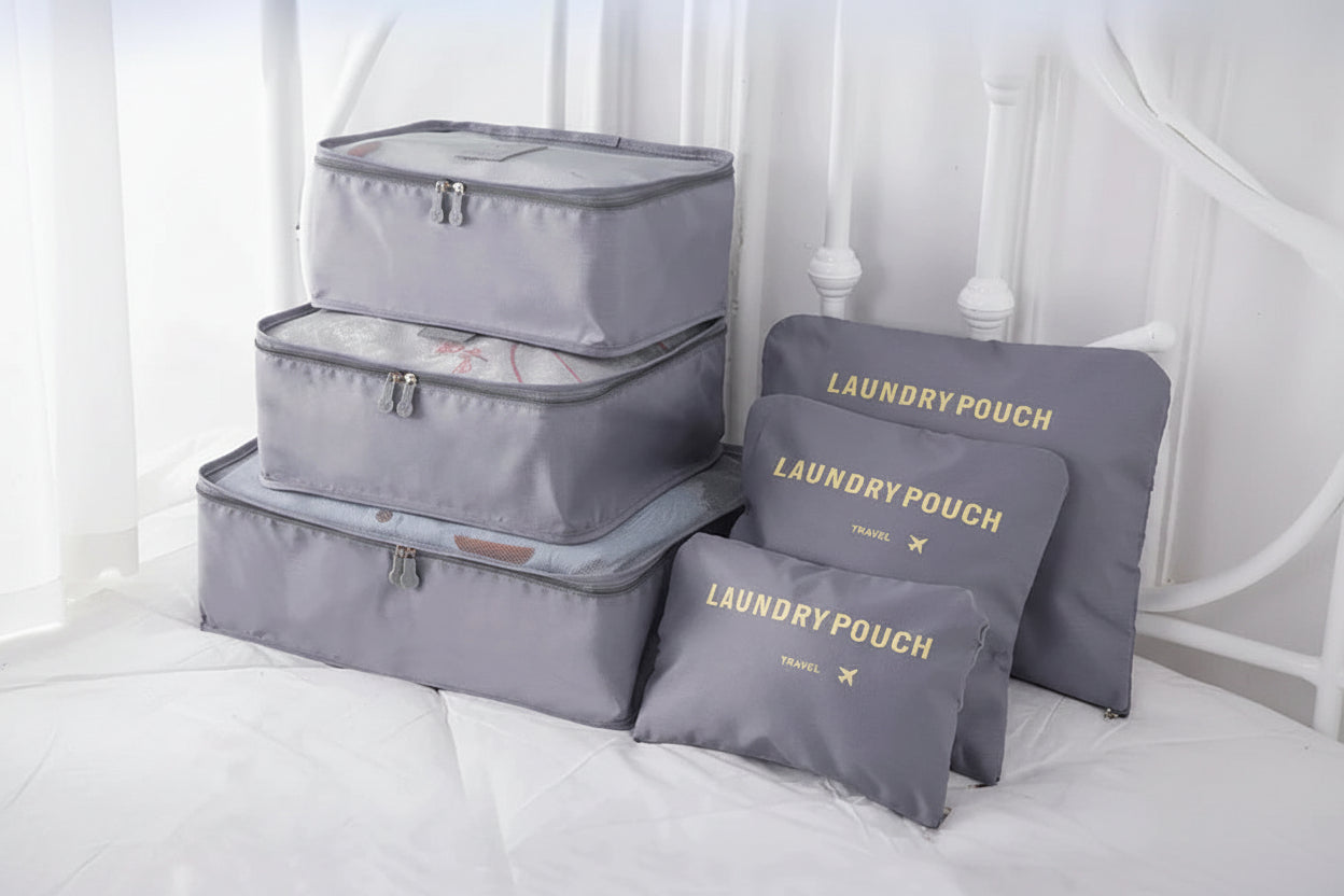 6/7 Pieces Set Travel Storage Bags Waterproof Travel Organizer Portable Luggage Organizer Clothes Shoe Tidy Pouch Packing Set